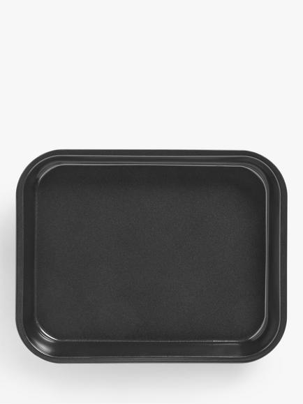 John Lewis Carbon Steel Non-Stick Roaster, 37cm, Black