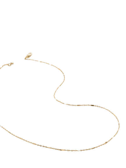 Monica Vinader 14ct Solid Gold Shimmer Chain Necklace, Gold, Gold