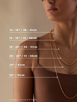 Monica Vinader 14ct Yellow Gold Mini Paperclip Chain Necklace, Gold - view 2, Gold