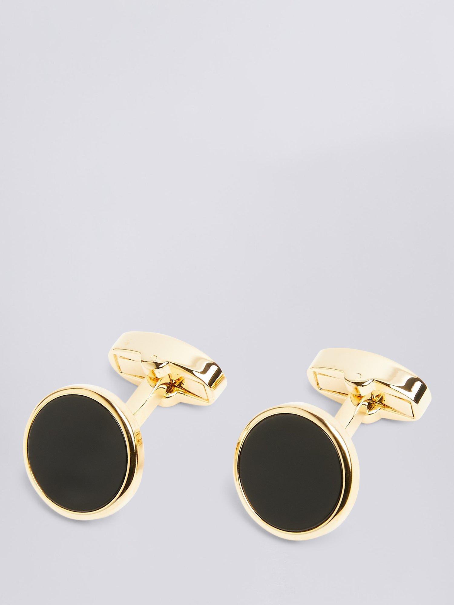 Moss Onyx Cufflinks, Gold