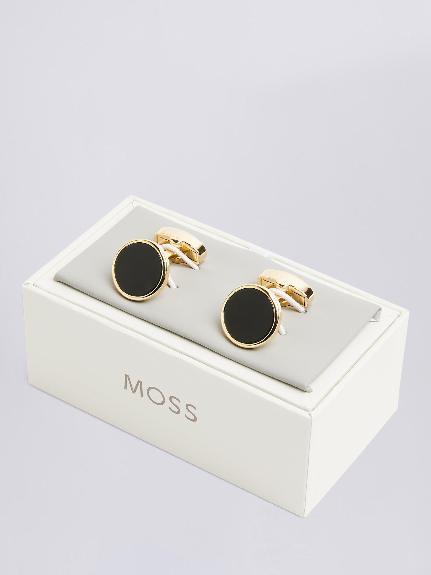 Moss Onyx Cufflinks, Gold