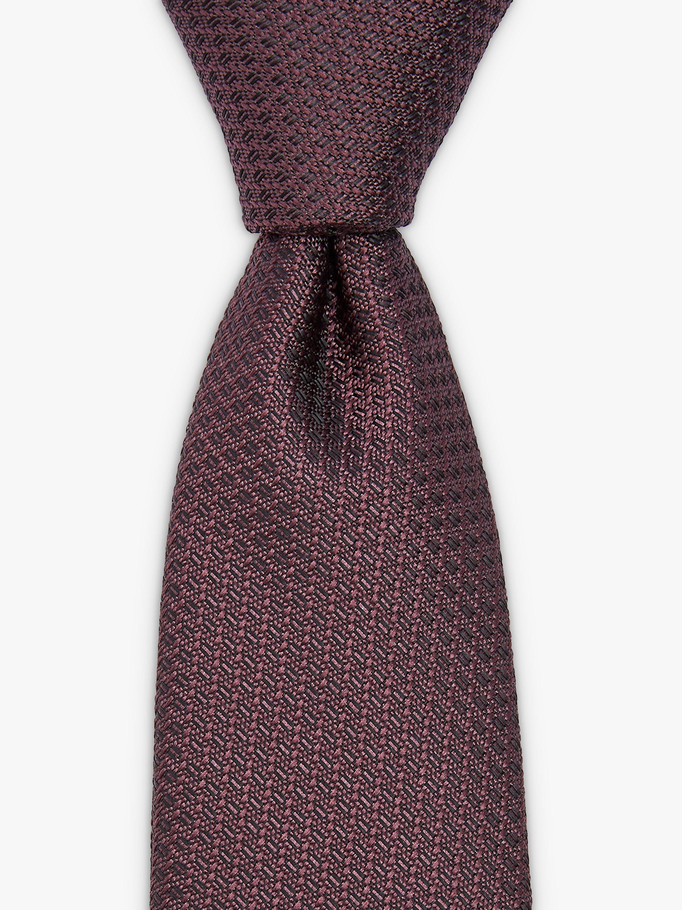 Moss Textured Tie, Burgundy