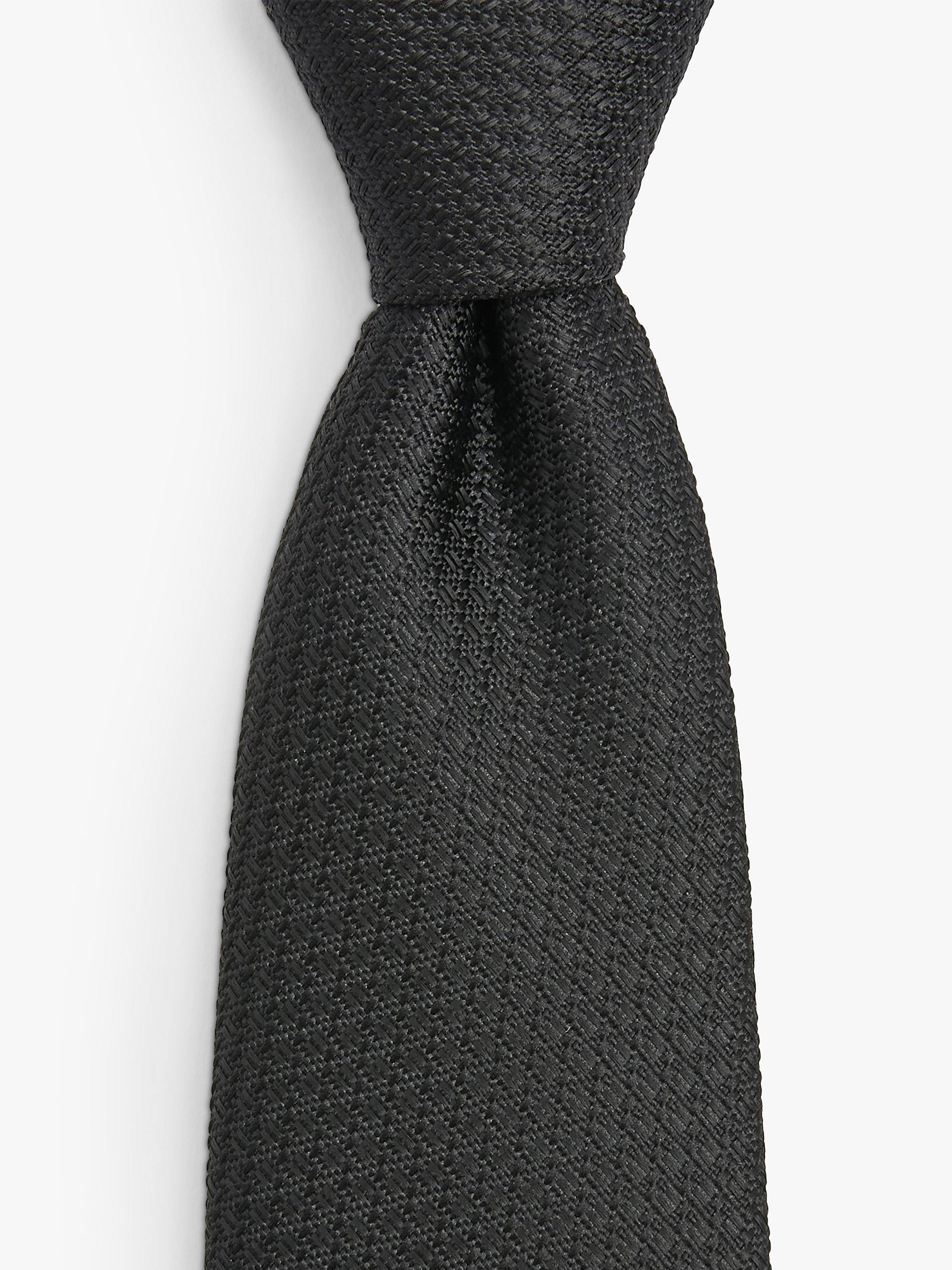 Moss Textured Tie, Black