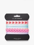 John Lewis Hearts & Ric Rac Ribbons, Set of 5, Multi