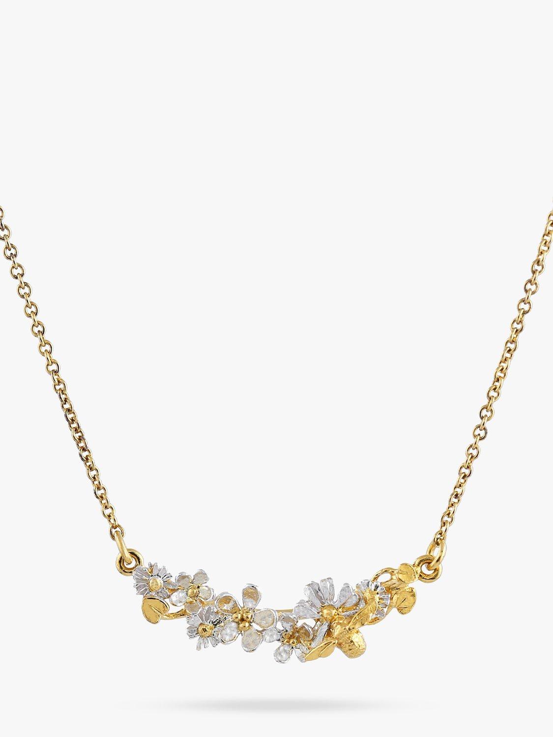 Product image 3 of 4, which shows Alex Monroe Garden Gathering & Baby Bee Necklace, Gold