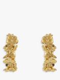 Alex Monroe Itsy Bitsy Bee Floral Huggie Hoop Earrings, Gold