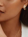 Alex Monroe Daisy & Baby Bee Drop Earrings, Gold/Silver