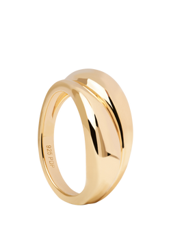 PDPAOLA Desire Double Band Ring, Gold, Gold