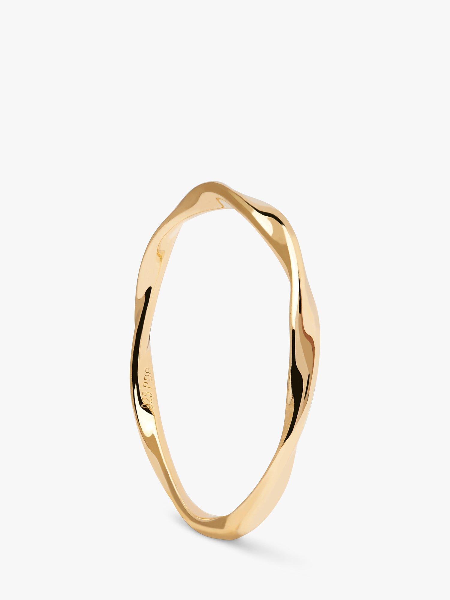 Product image 1 of 1, which shows PDPAOLA Spiral Band Ring, Gold, L½