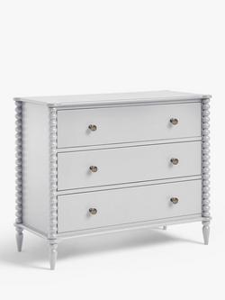 John Lewis Bobbin 3 Drawer Chest, Grey