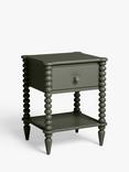 John Lewis Bobbin 1 Drawer Bedside Table, Green