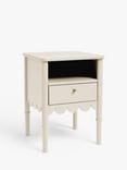 John Lewis ANYDAY Hem 1 Drawer Bedside Table, Greige