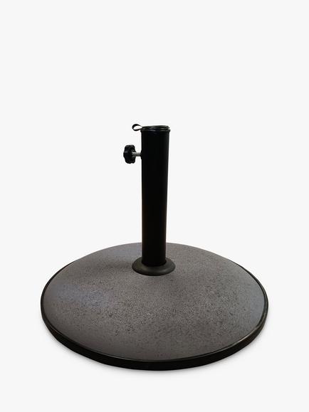 John Lewis Parasol Round Base, 15kg, Grey, Grey