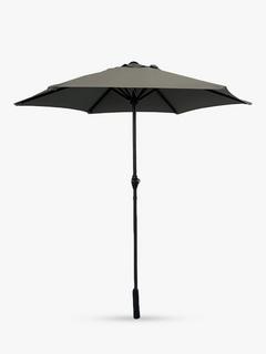 John Lewis ANYDAY Metal Pole Garden Parasol, 2m, Grey