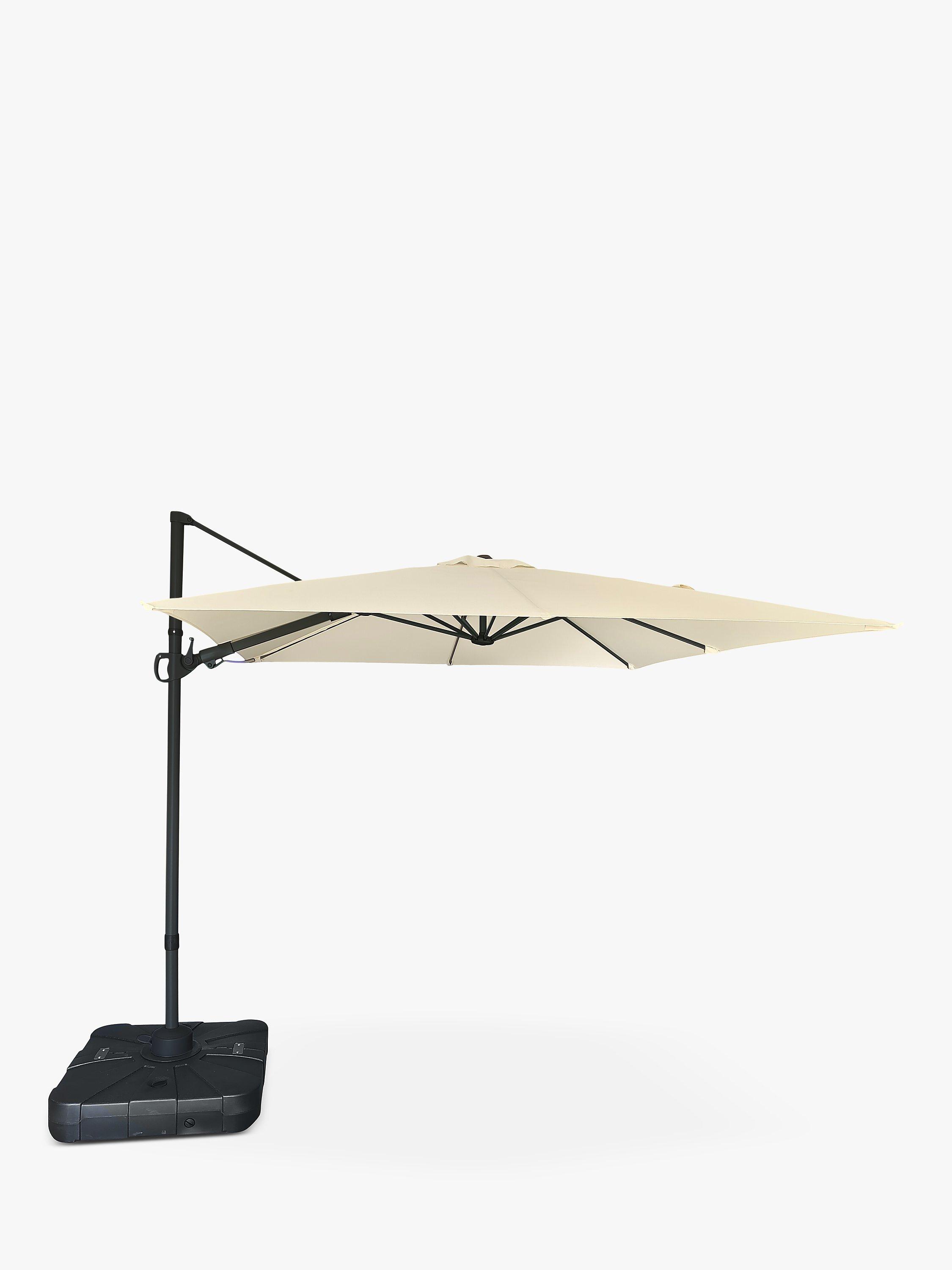 John Lewis Freestanding 360 Aluminium Wind Up Parasol Base 2.5m Oyster