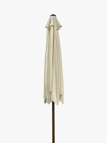 John Lewis Wood-Effect Wind-Up Parasol, 2.7m, Oyster
