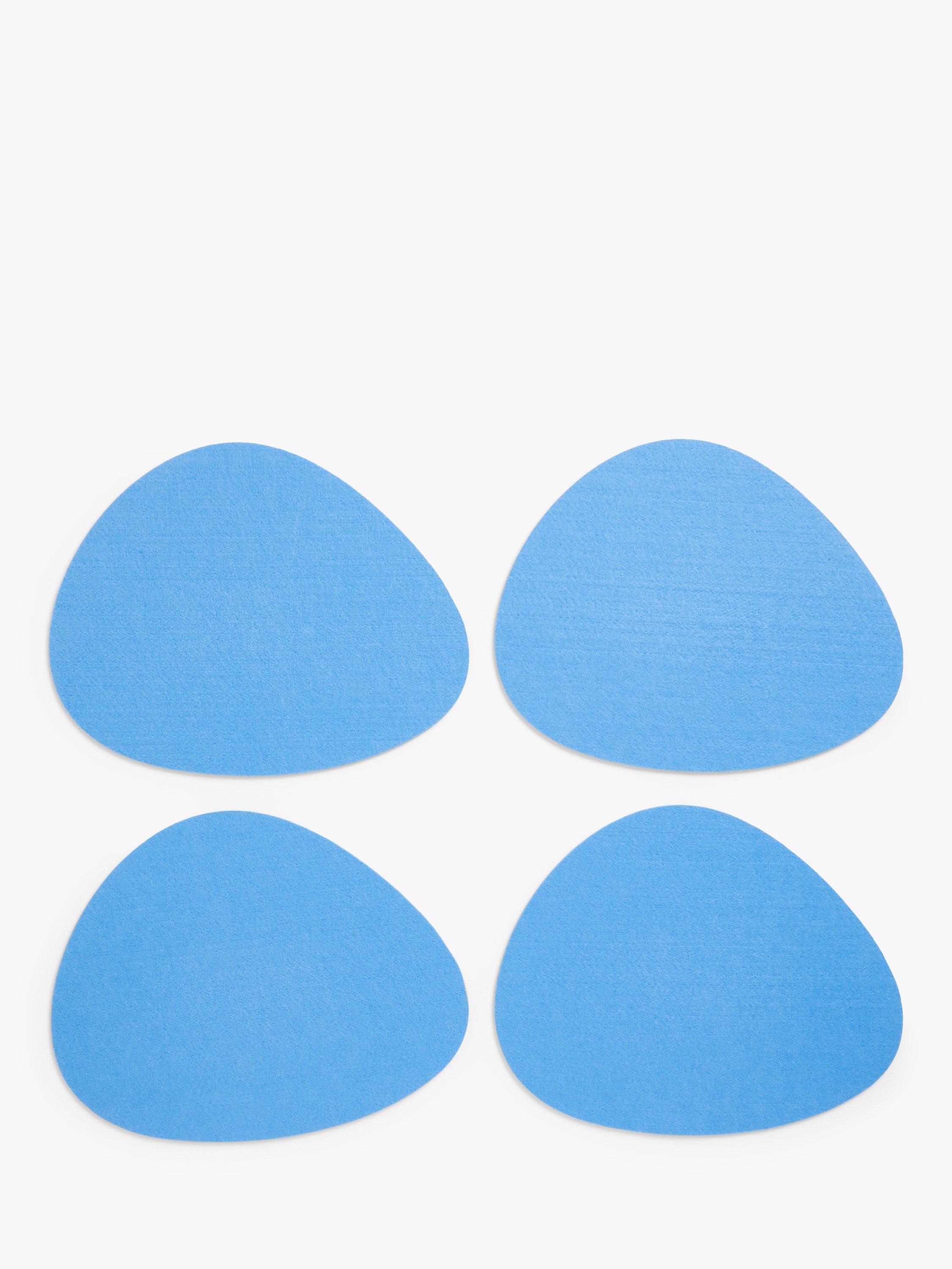 John Lewis ANYDAY Pebble Felt Placemats, Set of 4, Blue