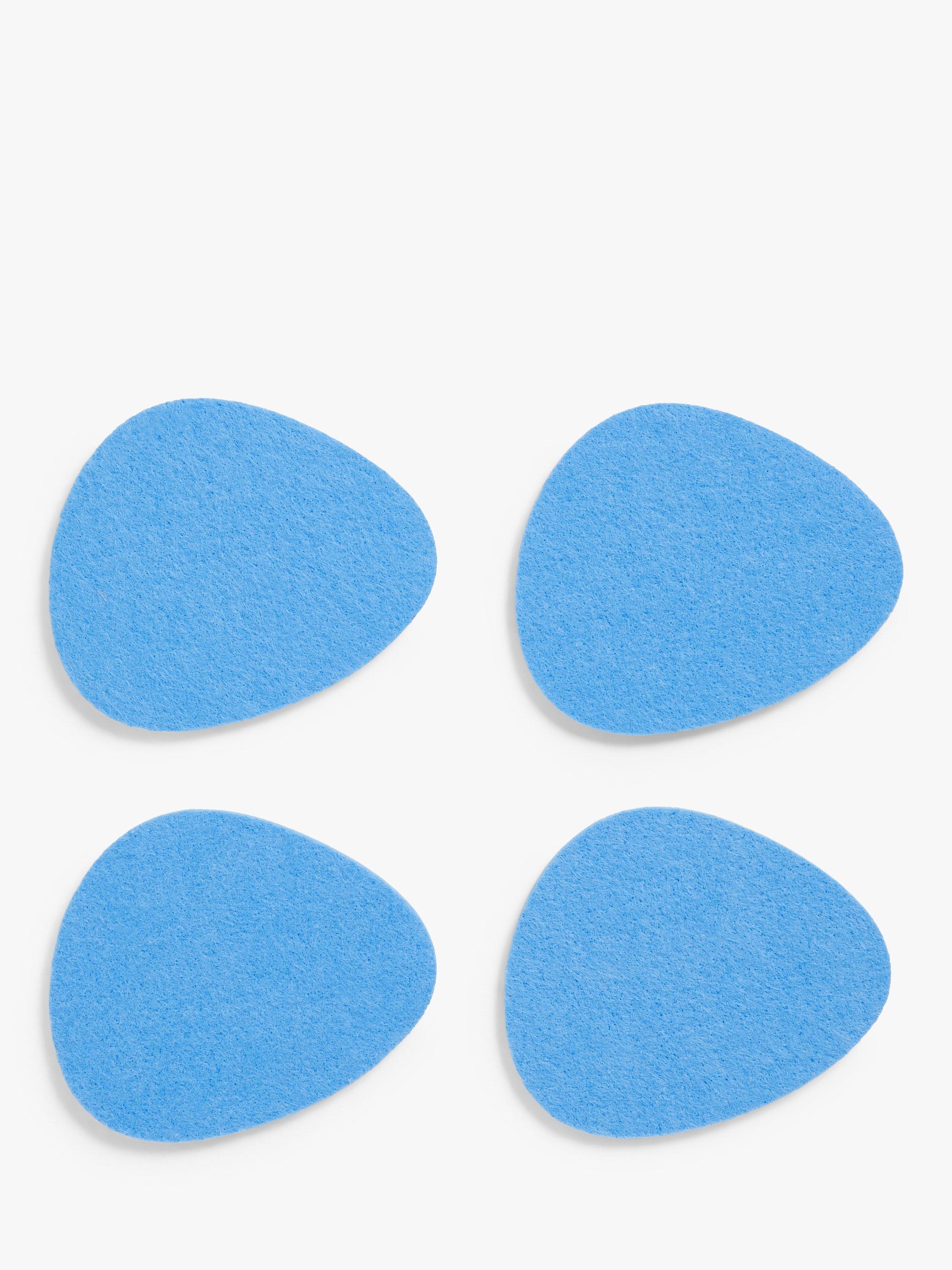 John Lewis ANYDAY Pebble Felt Coasters, Set of 4, Blue