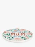 John Lewis 'Mum' Fine China Round Coaster, Multi