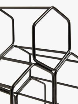 John Lewis Honeycomb Metal Wine Rack, 6 Bottle - view 2, Black
