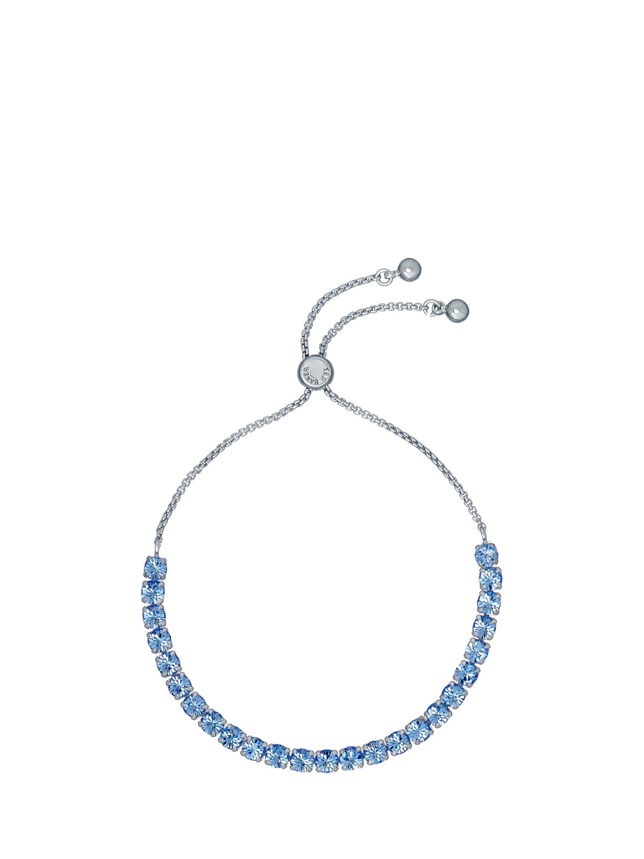 Ted Baker Melrah Crystal Tennis Bracelet, Silver/Sapphire