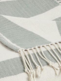 John Lewis Drift Throw - view 2, Nettle Blue