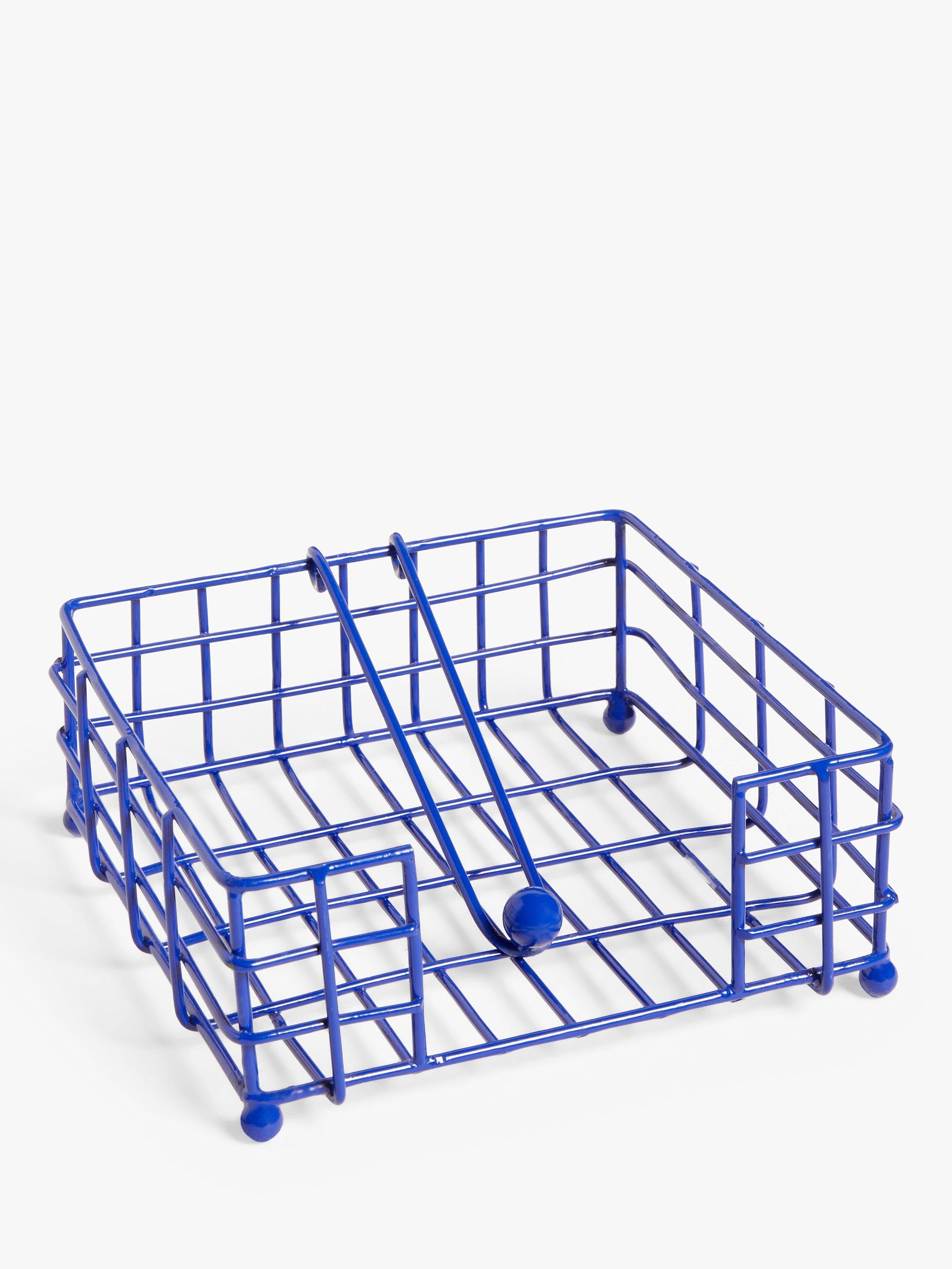 John Lewis Serviette & Napkin Holder, Blue