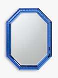 John Lewis + Matthew Williamson Bevelled Glass Wall Mirror, 66 x 50cm, Blue