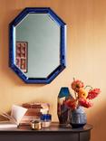 John Lewis + Matthew Williamson Bevelled Glass Wall Mirror, 66 x 50cm, Blue