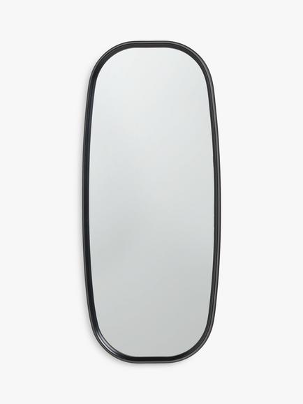 John Lewis Timeless Hallway Wall Mirror, 125 x 53.5cm, Black, Black