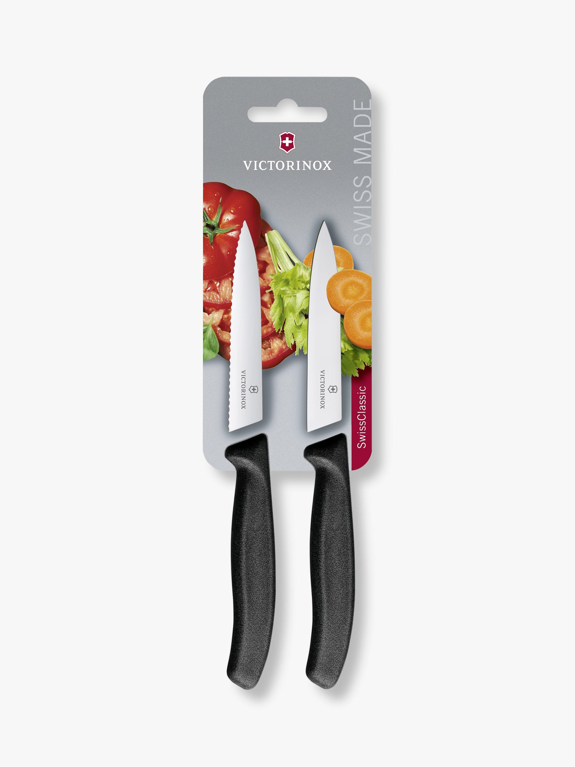 Victorinox Stainless Steel 10cm Paring Knife Set, 2 Piece, Black