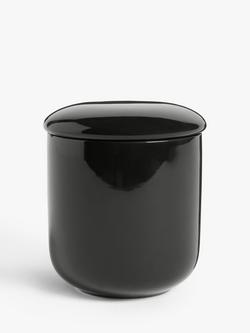 John Lewis Fine China Kitchen Storage Jar, 650ml, Black