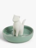 John Lewis Cat Ring Holder, Green