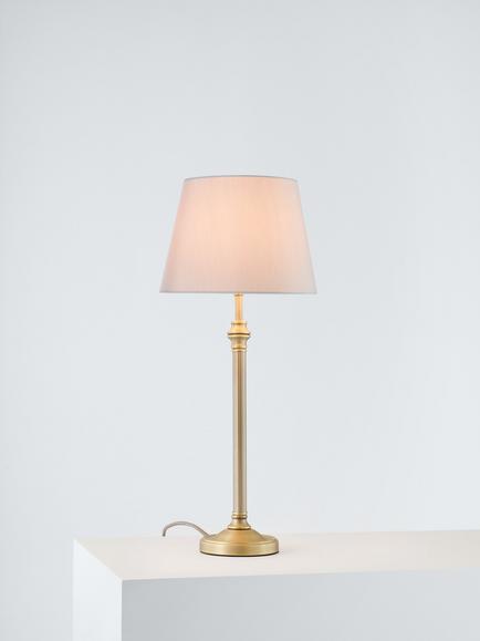 John Lewis Reeded Column Lamp Base, Antique Brass