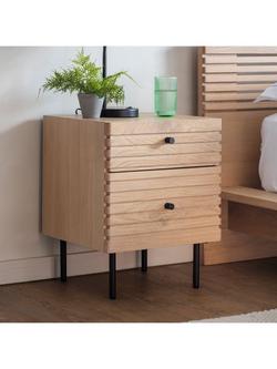 Gallery Direct Okayama Bedside Table, Natural, Natural