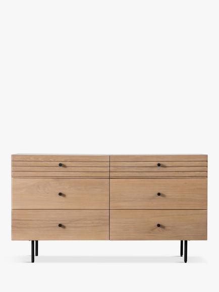 Gallery Direct Okayama 6 Drawer Chest, Natural, Natural