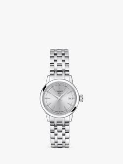 Tissot T1292101103100 Women's Classic Dream Date Bracelet Strap Watch, Silver, Silver