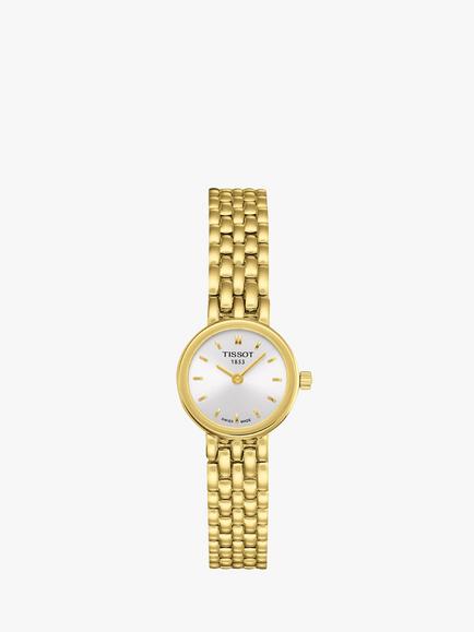 Tissot T0580093303100 Women's Lovely Bracelet Strap Watch, Gold/White, Gold/White