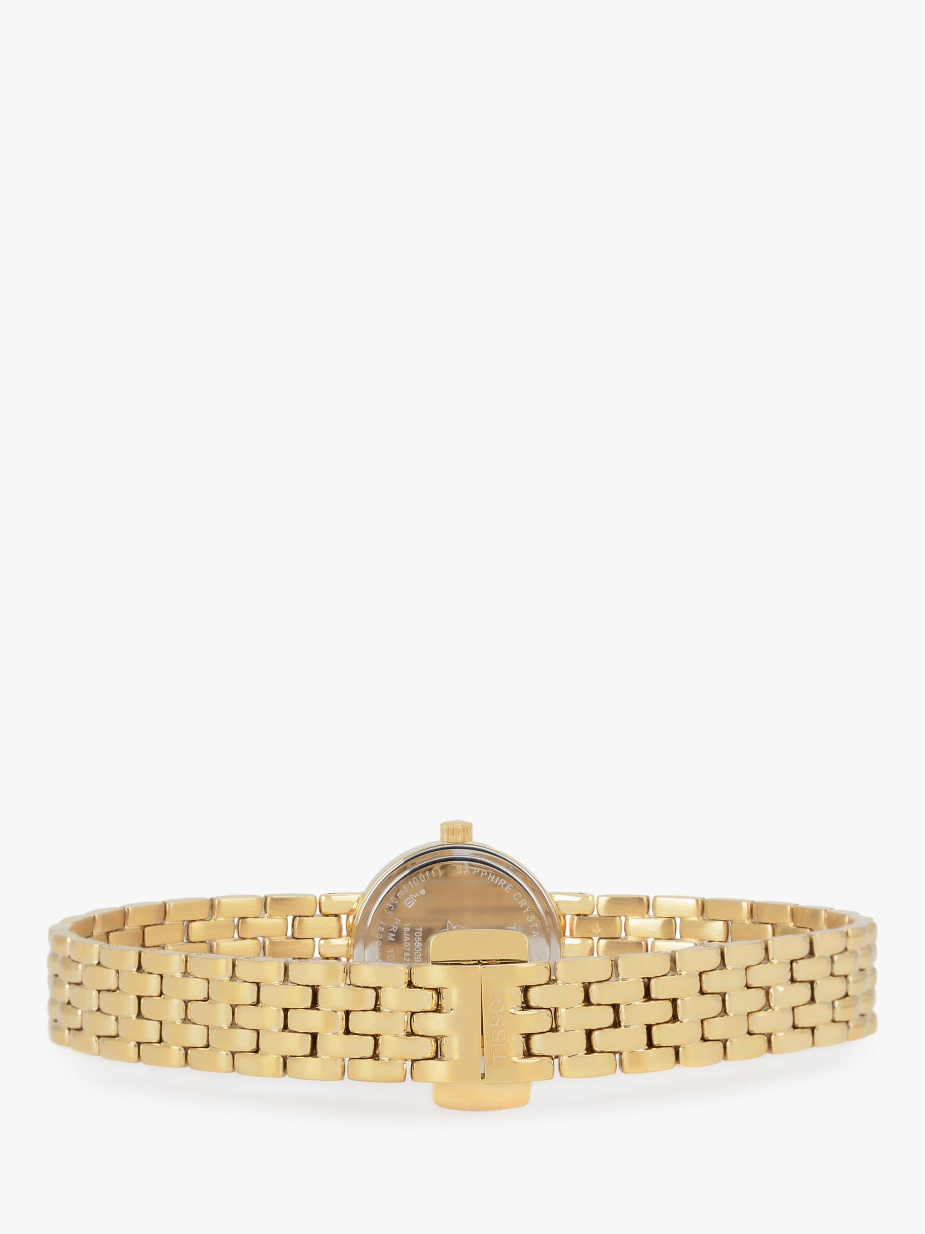 Tissot T0580093303100 Women's Lovely Bracelet Strap Watch, Gold/White