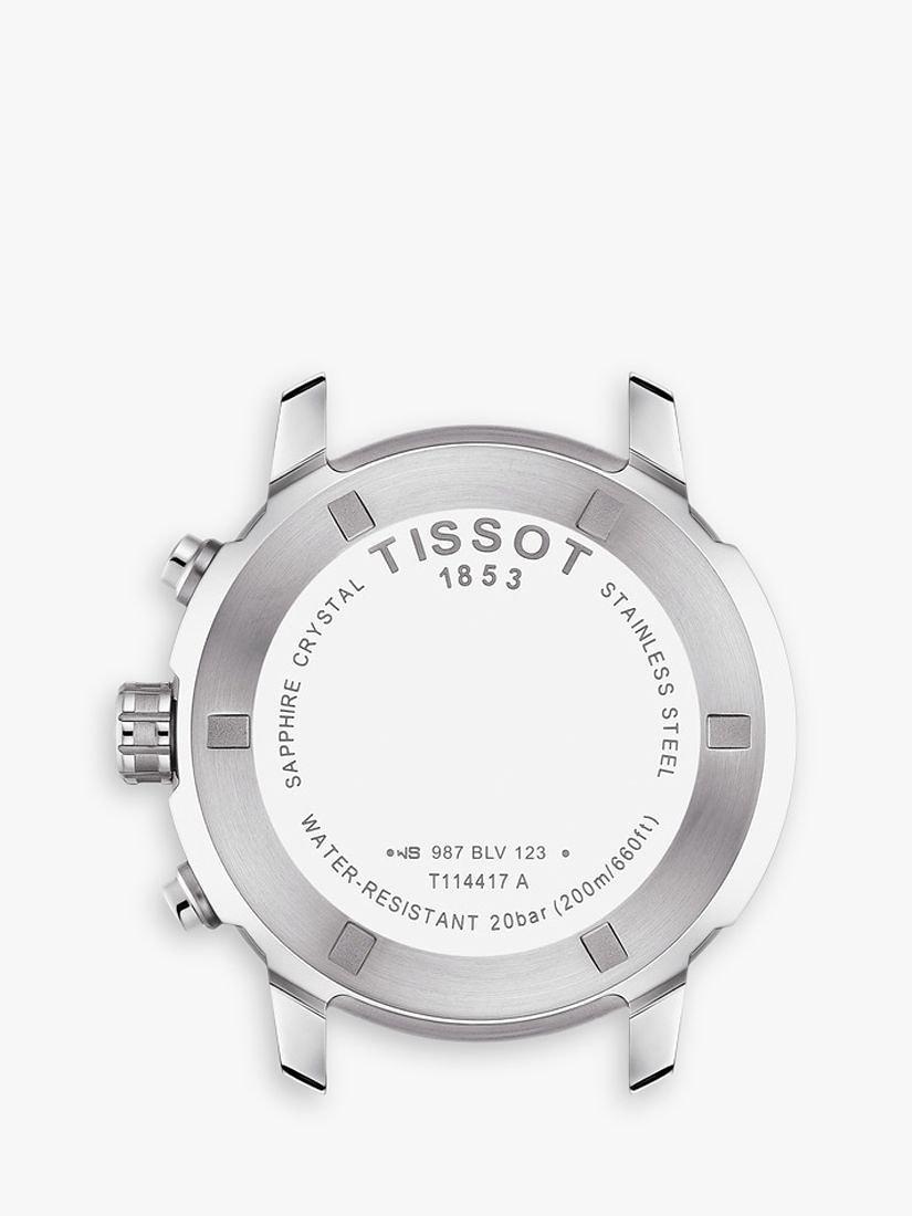 Product image 2 of 5, which shows Tissot T1144171105700 Men's PRC 200 Chronograph Date Bracelet Strap Watch, Silver/Black