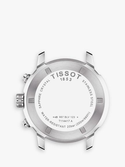 Tissot T1144171105700 Men's PRC 200 Chronograph Date Bracelet Strap Watch, Silver/Black - view 2, Silver/Black