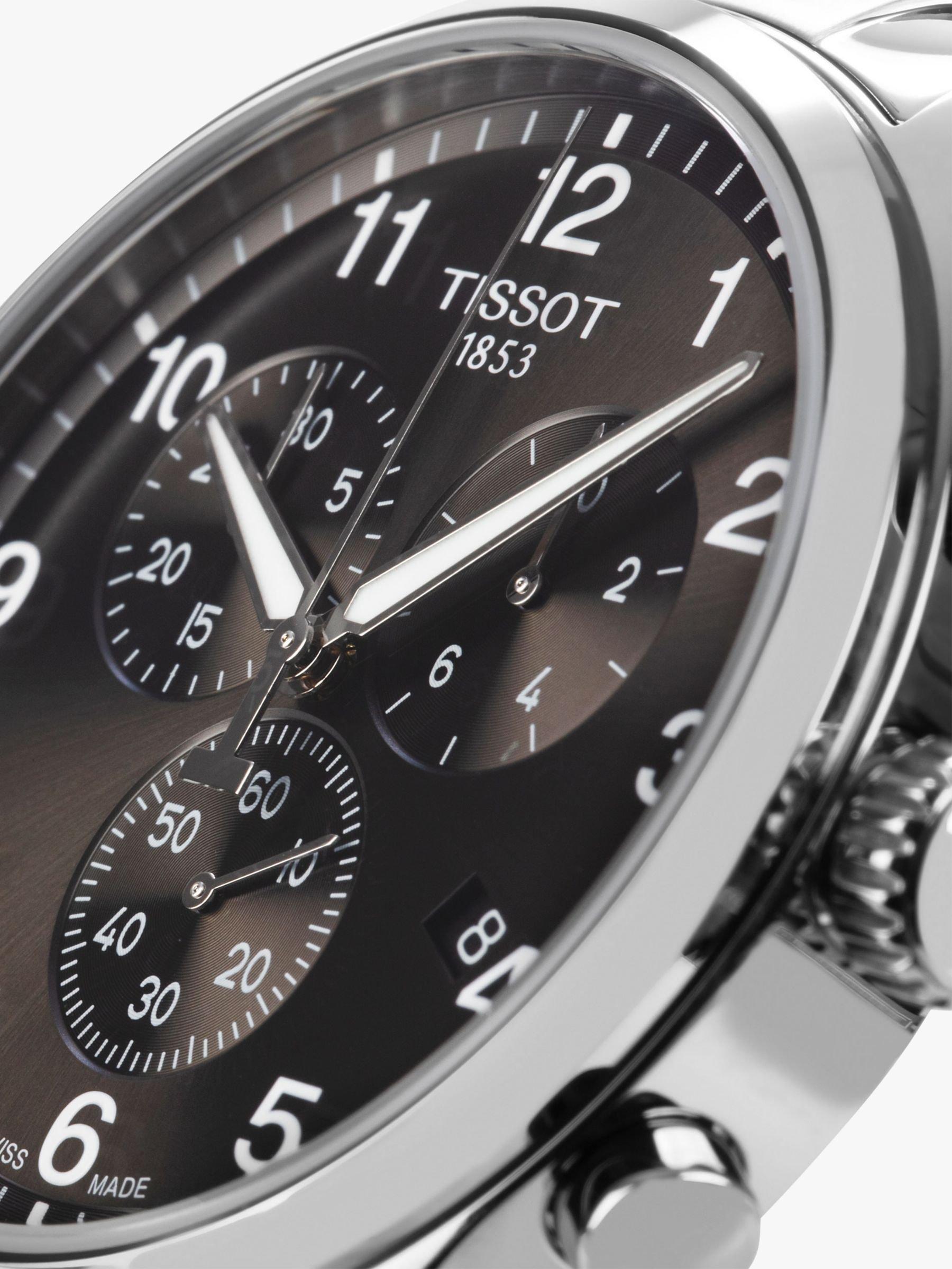 Tissot T1166171105701 Men's Chrono XL Classic Chronograph Date Bracelet Strap Watch, Silver/Black