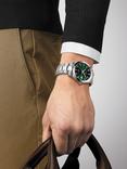 Tissot T1274071109101 Men's Gentleman Date Bracelet Strap Watch, Silver/Green