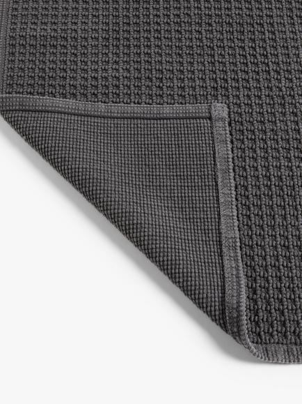 John Lewis Waffle Bath Mat - view 2, Graphite