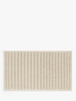 John Lewis Linen Blend Stripe Bath Mat, Natural, Natural