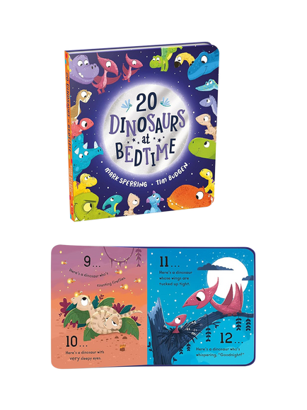 Twenty Dinosaurs at Bedtime Children's Book, Multi