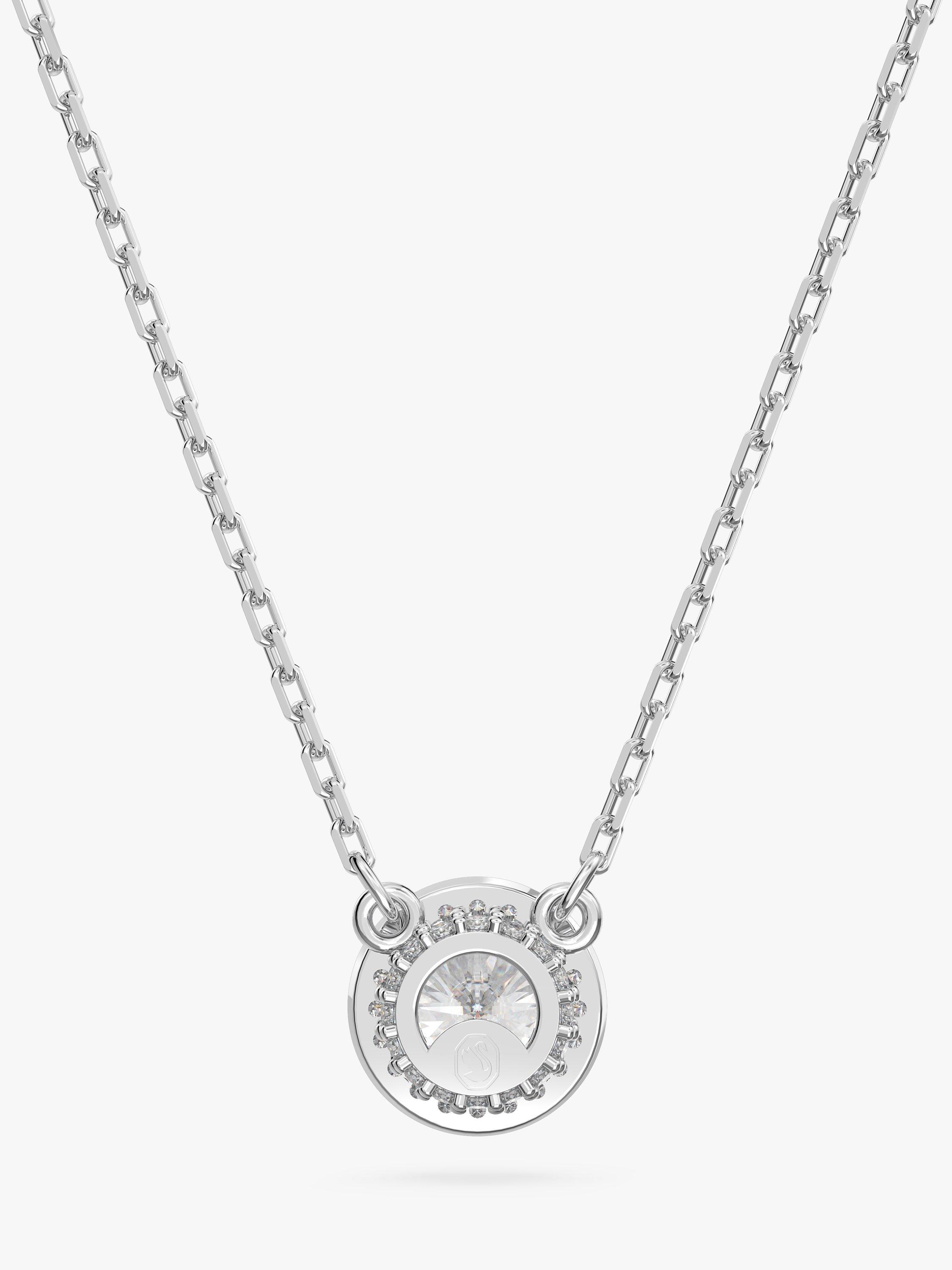 Product image 4 of 4, which shows Swarovski Constella Crystal Pendant Necklace, Silver