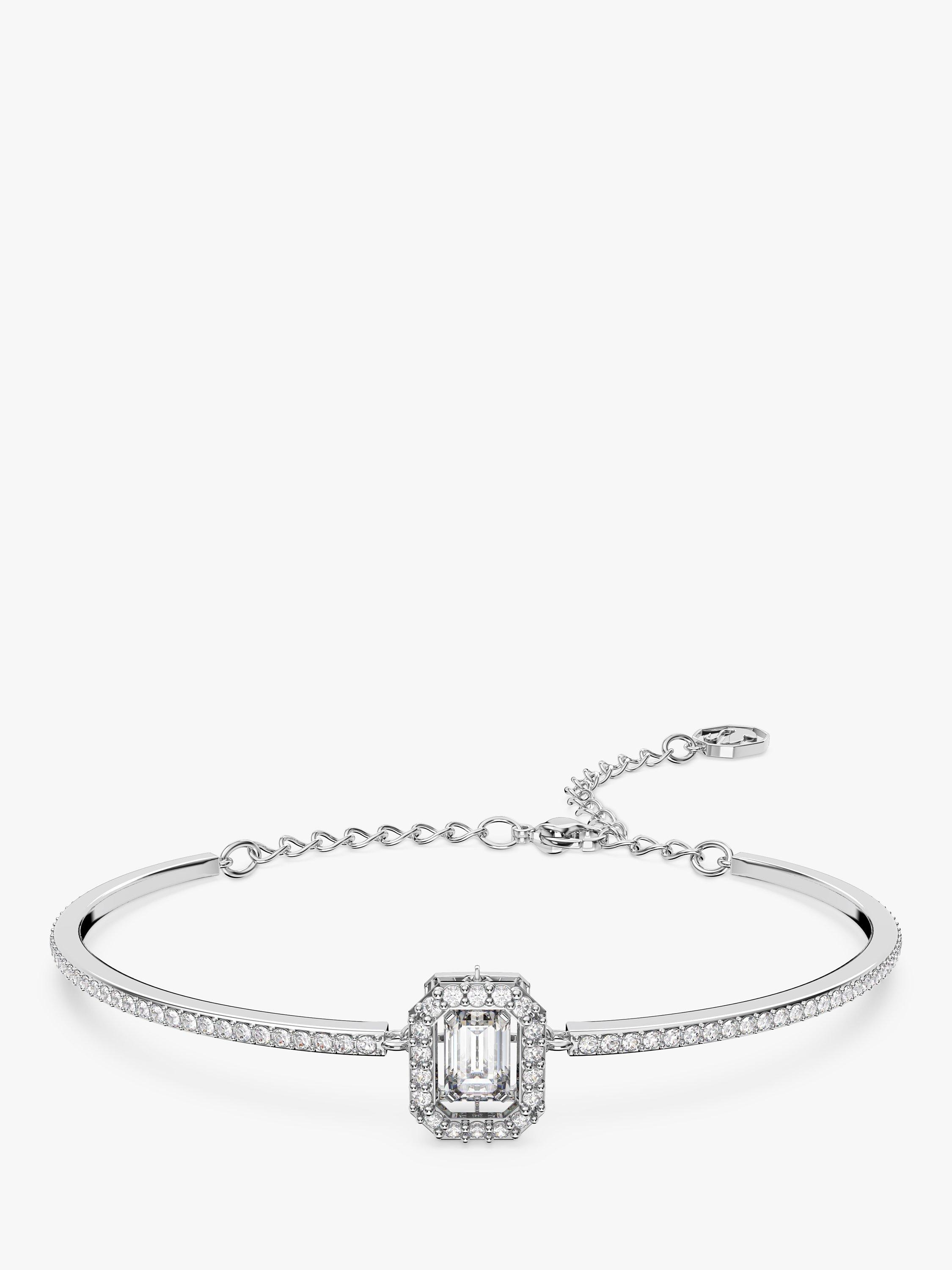 Product image 1 of 3, which shows Swarovski Millenia Octagonal Crystal Bangle, Silver
