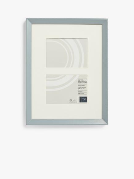 John Lewis Isla Double Photo Frame & Mount, 5 x 7" (13 x 18cm), FSC-Certified (Oak Wood), Grey