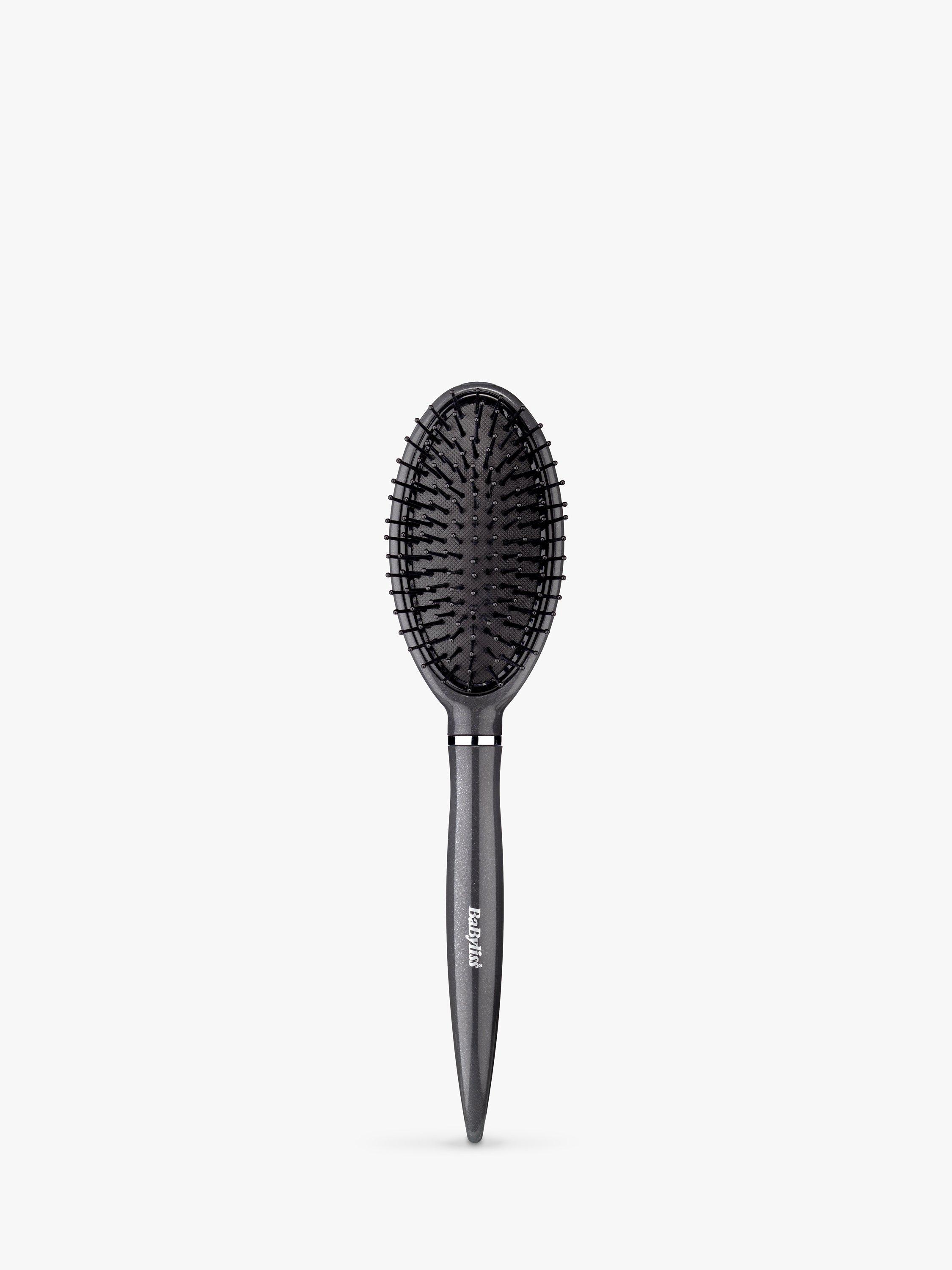Product image 1 of 4, which shows BaByliss Diamond Cushion Brush Hair Styler Accessory, Black